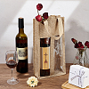 Jute Wine Storage Handbag with PVC Clear Window ABAG-WH0045-18-5