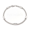 Tarnish Resistant 304 Stainless Steel Box Chain Bracelets for Women BJEW-R318-03B-P-1