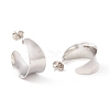 Non-Tarnish 304 Stainless Steel Chunky C-shape Stud Earrings EJEW-P198-09P-2