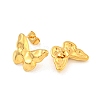 Butterfly 304 Stainless Steel Ear Studs EJEW-L290-031G-2