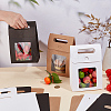 Folding Paper Gift Bags with Hole Handle and Plastic Visible Window ABAG-WH0038-52B-03-4