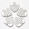 Tibetan Style Alloy Quote Pendants X-PALLOY-S177-20-1