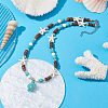 Synthetic Turquoise Tortoise Pendant Necklaces NJEW-JN04573-02-2