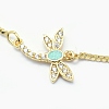 Adjustable Brass Synthetic Opal Bolo Bracelets BJEW-O165-05G-2