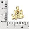 Brass Micro Pave Clear Cubic Zirconia Pendants KK-A221-25B-G-3