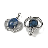 Natural Dyed Lapis Lazuli with Clear Cubic Zirconia Pendants G-G133-03P-21-2