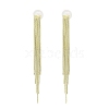 Brass Chains Tassel Earrings EJEW-P236-02G-1