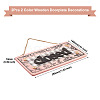 2Pcs 2 Color Wooden Doorplate Decorations AJEW-CF0001-09-3