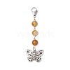 Butterfly Alloy Pendant Decorations HJEW-JM02927-4