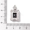 Brass Micro Pave Cubic Zirconia Pendants FIND-C047-10P-01-3