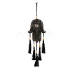 Bohemian Wooden Hamsa Hand with Tassel Pendant Decorations PW-WG49944-01-1