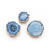 Natural Dyed Quartz Pendants G-P399-B-2