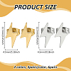 6 Pairs 2 Colors 304 Stainless Steel Stud Earrings EJEW-GO0002-27-2