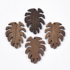 Undyed Walnut Wood Pendants WOOD-T023-10-1