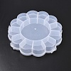 (Defective Closeout Sale: Scratched) Flower Plastic Bead Storage Containers CON-XCP0002-65-3