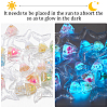 24Pcs 6 Colors Luminous Transparent Resin Pendants RESI-SP0001-01-6