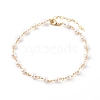 Natural Pearl Beaded Anklet AJEW-AN00429-1