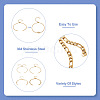16Pcs 4 Style Adjustable 304 Stainless Steel Chain Link Bracelets Making AJEW-TA0001-24-5