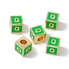 Rack Plating Brass Enamel Beads KK-B060-04G-02Q-3
