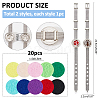 2Pcs 2 Styles Stainless Steel Watch Band Bracelets BJEW-HS0001-15C-2