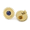 Ion Plating(IP) Real 18K Gold Plated 304 Stainless Steel Flat Round Stud Earrings EJEW-Z042-04D-2