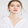 1Pc Brass Chain & 304 Stainless Steel Letter Pendant Necklaces NJEW-LP0001-35Z-G-4