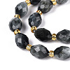 Natural Eagle Eye Stone Beads Strands G-N342-35-8x6-03-4