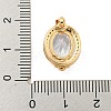 Brass Micro Pave Clear Cubic Zirconia Pendants KK-P263-22KCG-05-3