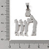 Mother's Day 304 Stainless Steel Pendants STAS-U002-03P-3