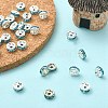 Brass Rhinestone Spacer Beads RB-YW0001-04C-03S-6