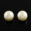 ABS Plastic Imitation Pearl Round Beads X-SACR-Q105-24C-1