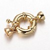 Brass Spring Ring Clasps X-KK-O091-01G-NR-1