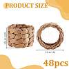 48Pcs Bamboo Knitting Napkin Rings AJEW-WA0001-64-2