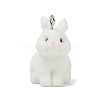 Animal Theme Flocky Opaque Resin Pendants RESI-H042-01P-04-2
