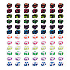 1200Pcs 12 Colors Opaque Acrylic European Beads MACR-TA0001-20-21