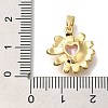 Rack Plating Brass Micro Pave Cubic Zirconia Pendants KK-I720-50G-3