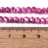 Transparent Electroplate Glass Beads Strands LS-EGLA-Q131-01A-08-4