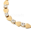 304 Stainless Steel Rhinestone Cup Chain Bracelets for Women BJEW-F488-26A-G-3