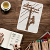 Plastic Drawing Painting Stencils Templates DIY-WH0396-612-3