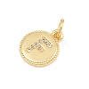 Brass Micro Pave Clear Cubic Zirconia Charms CU-CBA56CE-12G-F-2