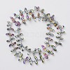 Electroplate Glass Beads Strands EGLA-G003-HR01-2