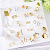 Brass Stud Earring Findings KK-BC0005-44G-6