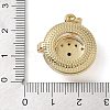 Brass Micro Pave Cubic Zirconia with Glass Pendents KK-Q815-02G-08-3