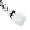 Badminton Glass Seed Beaded Pendant Decoations HJEW-MZ00165-4