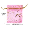 50Pcs Rectangle Organza Drawstring Bags CON-YW0001-90-3