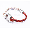 Alloy Ring Links Bracelets BJEW-F352-17P-02-2