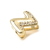 Brass Micro Pave Clear Cubic Zirconia Initial Spacer Bars KK-E802-34G-Z-2