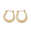 Ion Plating(IP) 304 Stainless Steel Horseshoe Hoop Earrings for Women EJEW-B018-05G-1