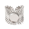 V-Shaped 304 Stainless Steel Cuff Ring Components SA-CBAC0DF-01B-P-2
