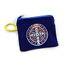 Saint Benedict Medal Cross Printed Velvet Zipper Pouches PW-WG268DD-02-1